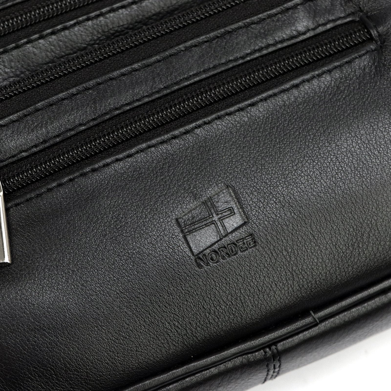 Nordee męska saszetka skóra naturalna torba do ręki z kieszeniami