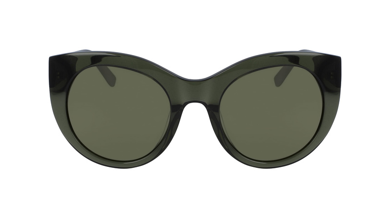 Okulary DKNY DK517S-300. Okulary przeciwsłoneczne, Kolor zielony przezroczysty. Kobieta.