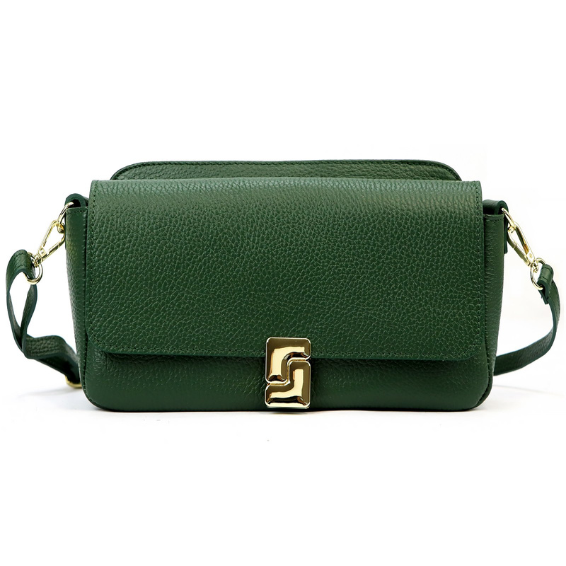 Luka torebka Skórzana elegancka damska listonoszka przez ramię kieszenie