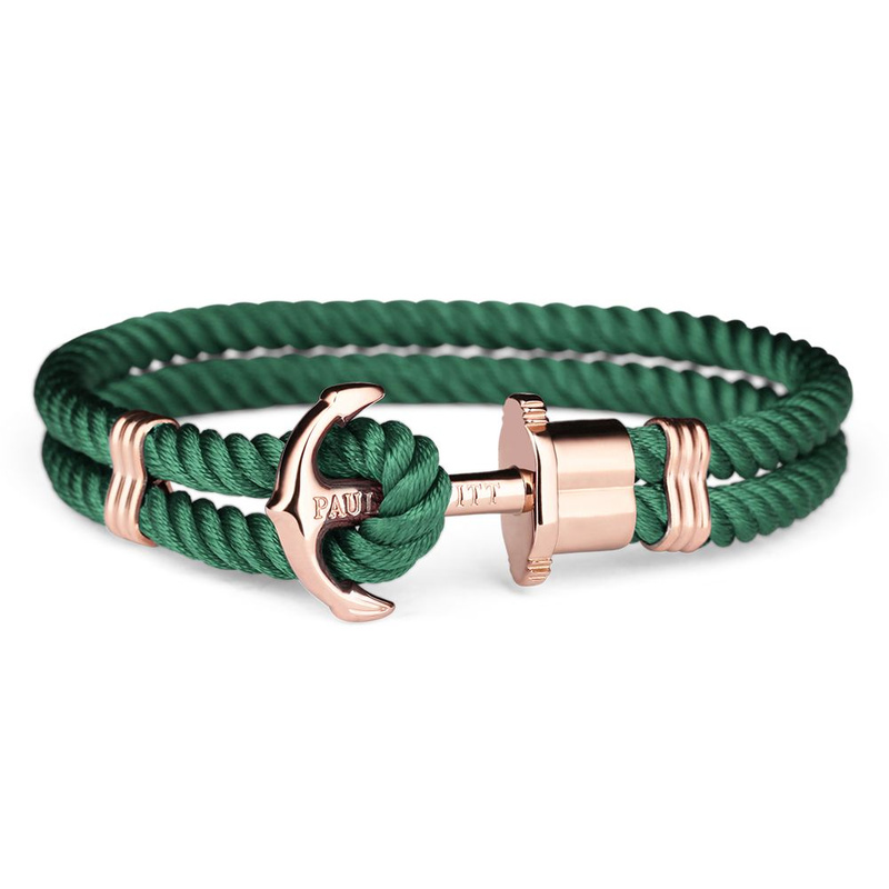 Biżuteria PAUL HEWITT PHPHNRGM. Bransoletka, Kolor zielony złoty. Unisex.