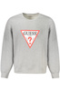 GUESS JEANS BLUZA BEZ ZAMKA MĘSKA SZARA