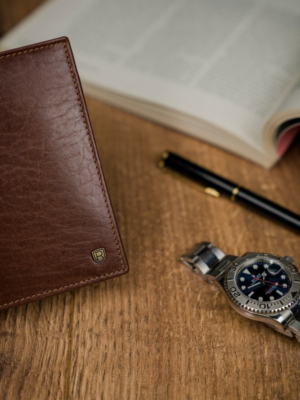 Rovicky portfel męski skóra naturalna rozbudowany pionowy duży