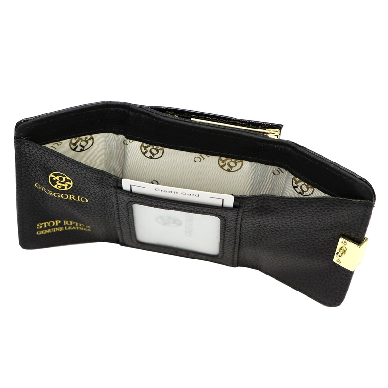 Lakierowana mała damska portmonetka marki Gregorio