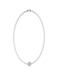 Biżuteria GUESS JUMN03229JWST. Naszyjnik, Kolor szary. Mężczyzna.
