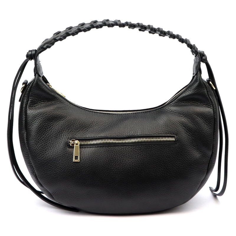 Vera Pelle damska listonoszka torebka na ramię skóra naturalna kieszenie