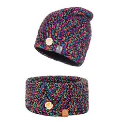 Komplet zimowy czapka + komin Handmade