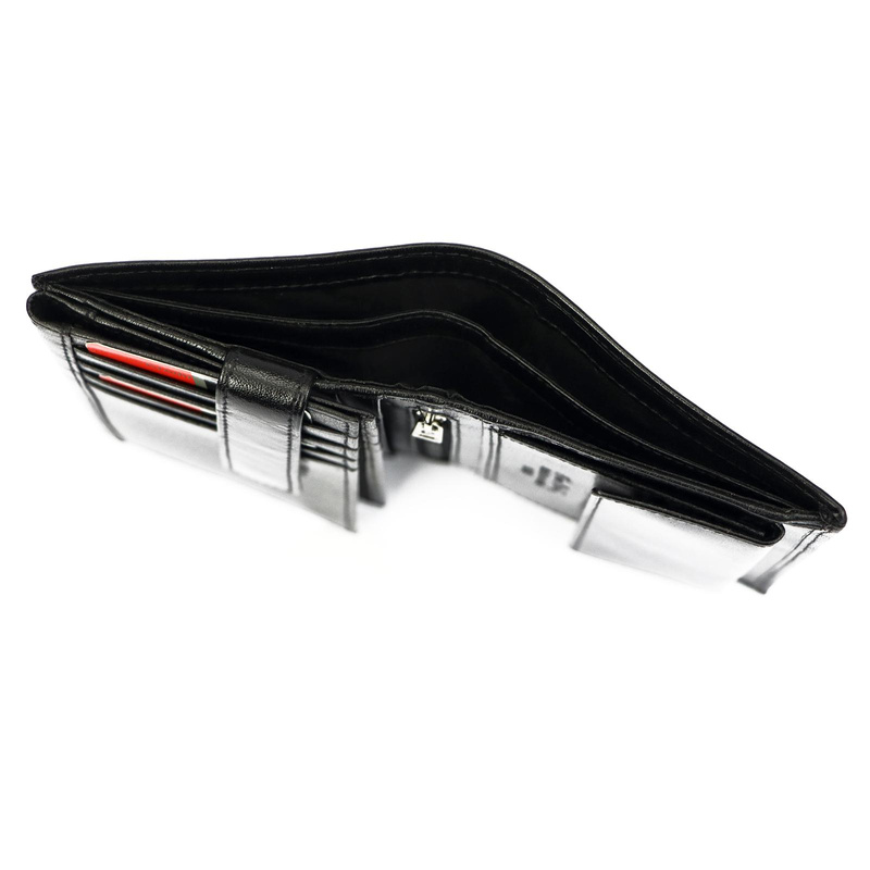 Pierre Cardin portfel męski skóra naturalna pionowy duży składany RFID