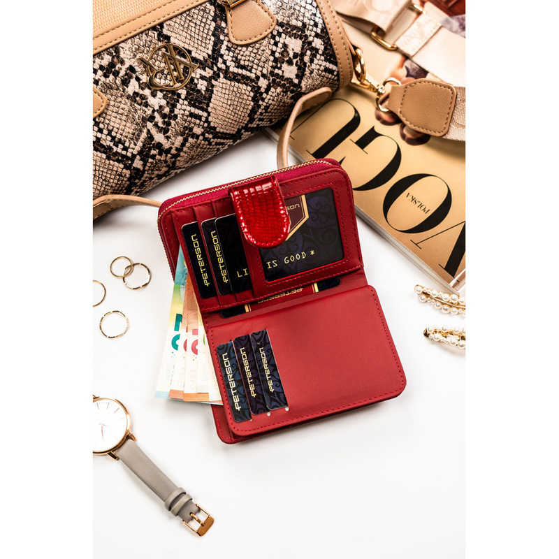 Skórzany damski portfel Peterson PTN PH31-1-RS