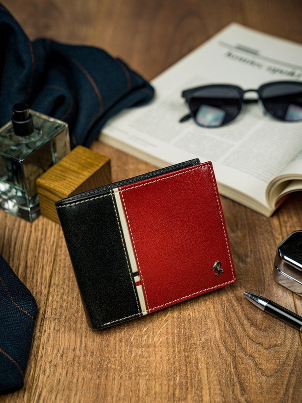 Portfel Skórzany Męski Rozbudowany Skóra Naturalna RFID Rovicky