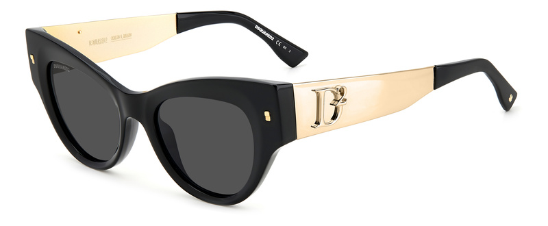 Okulary DSQUARED2 D2-0062-S-807. Okulary przeciwsłoneczne, Kolor czarny. Kobieta.
