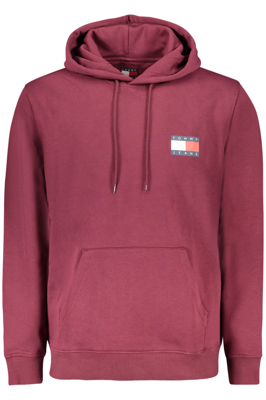 TOMMY HILFIGER MĘSKA CZERWONA BLUZA Z ROZPINANYM NA ZAMEK