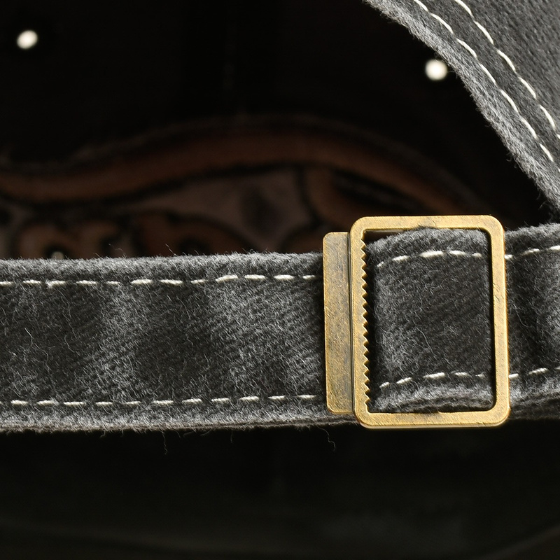Czarna Czapka z daszkiem regulowana vintage unisex cz-m-45