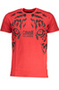 T-SHIRT M�SKI Z KR�TKIM R�KAWEM KLASY CAVALLI CZERWONY