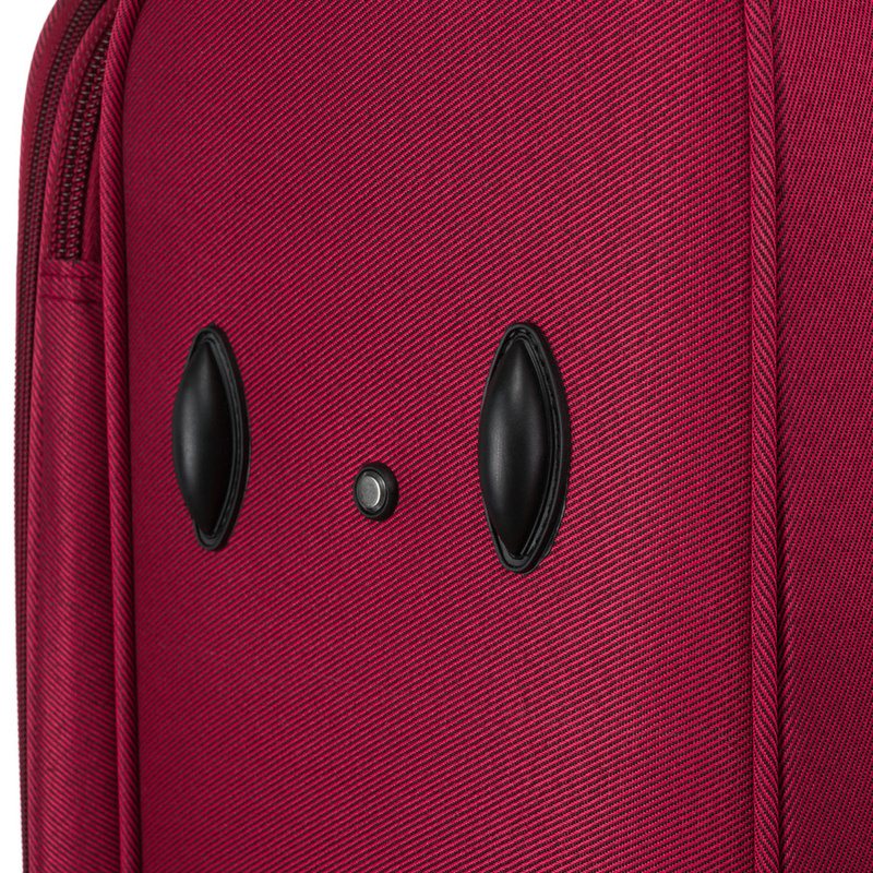 Duża walizka z wytrzymałej tkaniny poliestrowej w czerwono-niebieskim kolorze - Peterson