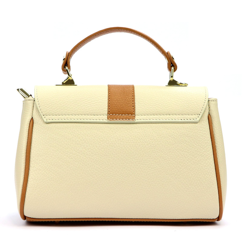 Luka Skórzana damska listonoszka z paskiem z organizerem torebka do ręki