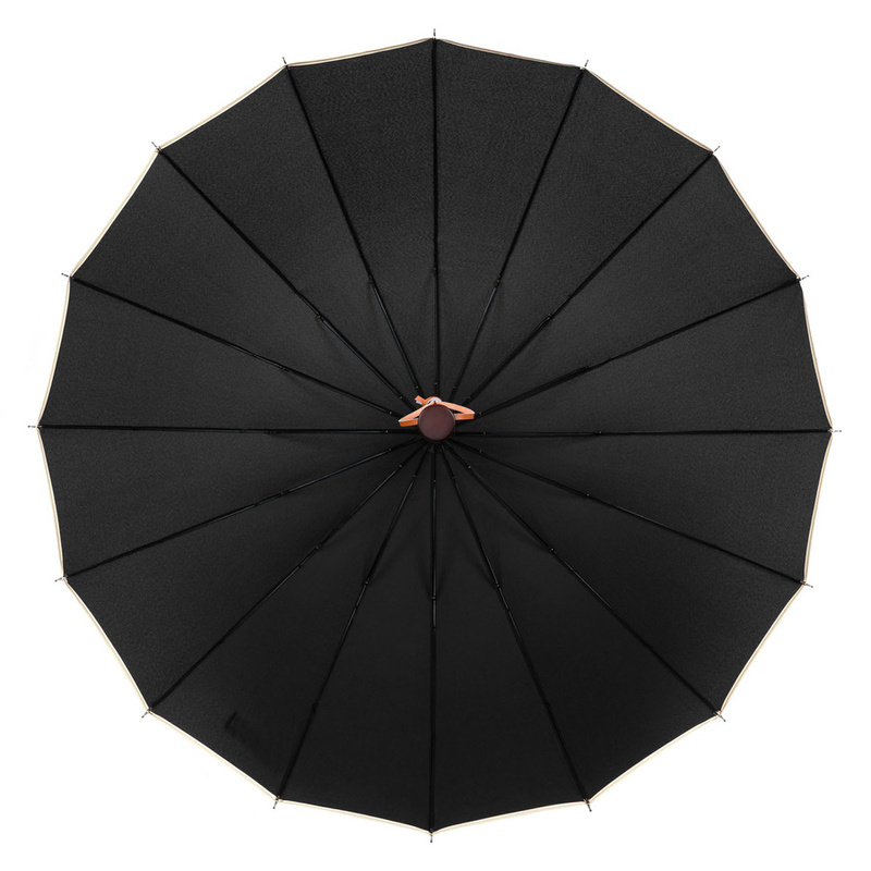 Duży, elegancki parasol rządowy w czarnym kolorze - Peterson