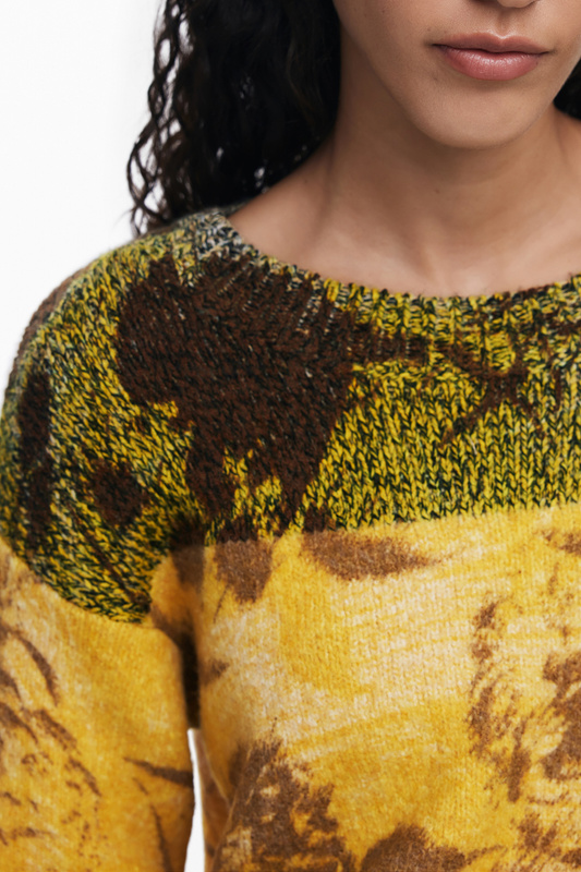 ŻÓŁTY SWETER DAMSKI DESIGUAL