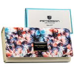 skóra naturalna + Damski portfel ze skóry ekologicznej Peterson PTN PX22-PF2