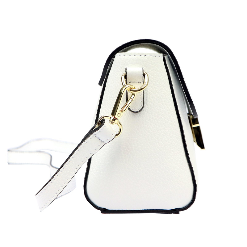 Luka damska listonoszka skóra naturalna torebka przez ramię z klapą