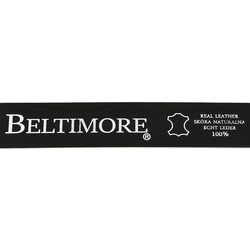 BELTIMORE pasek męski skórzany klamra automat lico A30 : Kolory - czarny, Rozmiar pasków - r.120-135 cm