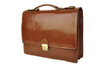 Teczka męska skórzana - Barberini's - Brązowa ciemna