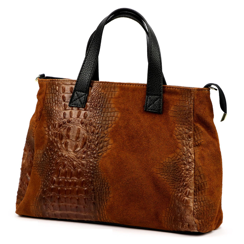 Damska torebka ze skóry naturalnej Luka 26-034 CROCO