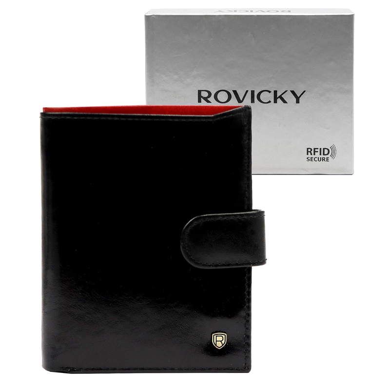 Skórzany męski portfel Rovicky N4L-RVT-2 RFID