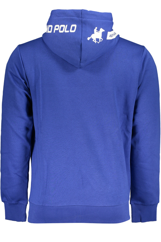 NIEBIESKA BLUZA MĘSKA BEZ ZAMKA, US GRAND POLO