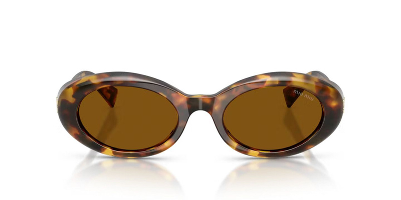 Damskie okulary przeciwsłoneczne Miu Miu 0MU B09S 14L20W brązowe