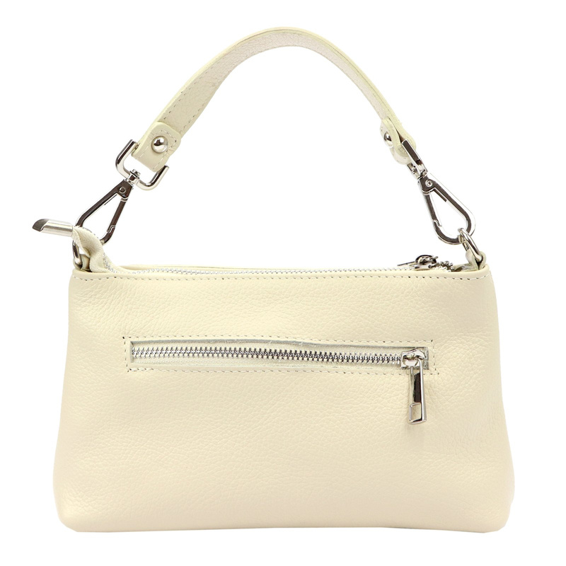 Luka Skórzana mała damska torebka na ramię listonoszka z paskiem