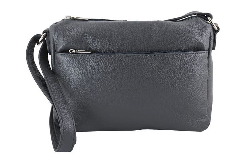 Listonoszka ze skóry naturalnej - Różowa pudrowa