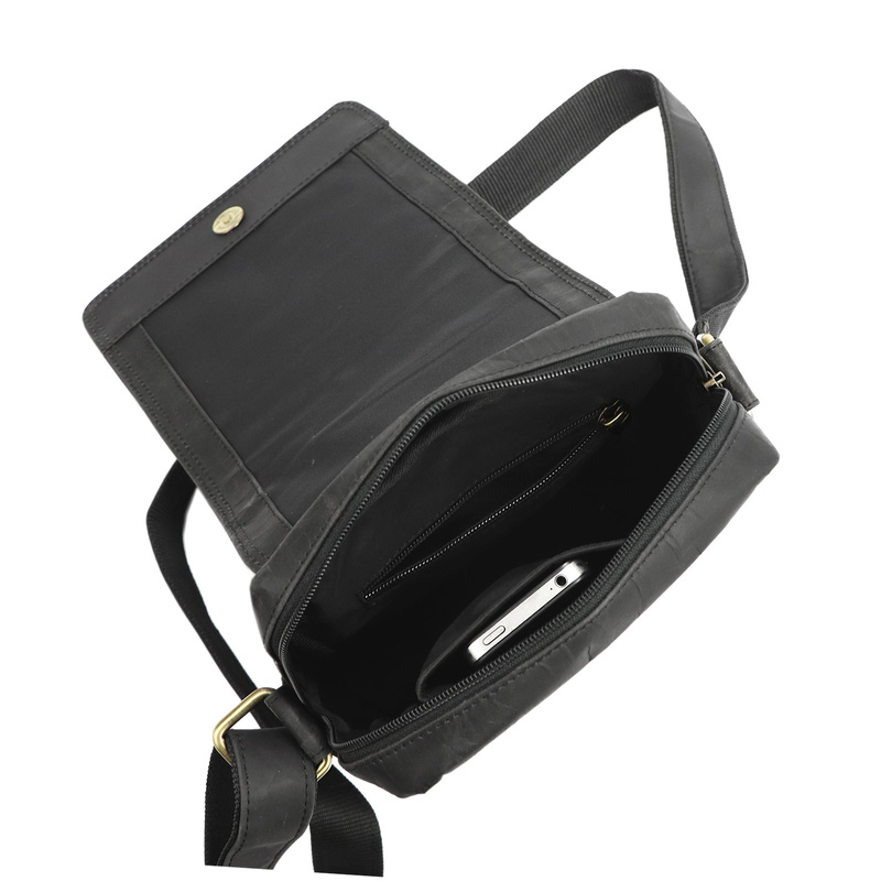 Nordee Miejska pojemna Saszetka męska z naturalnej skóry przez ramię