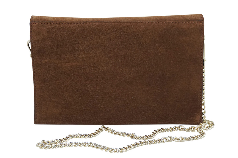 Stylowa kopertówka zamszowa Barberinis - Brązowa