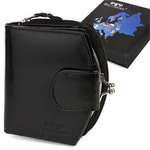 Portfel damski portmonetka skórzany czarny RFiD BELTIMORE L53