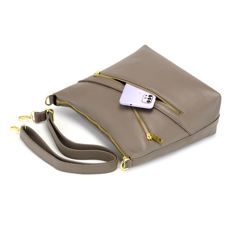 MiaMore damska listonoszka skóra naturalna torba na ramię z kieszeniami