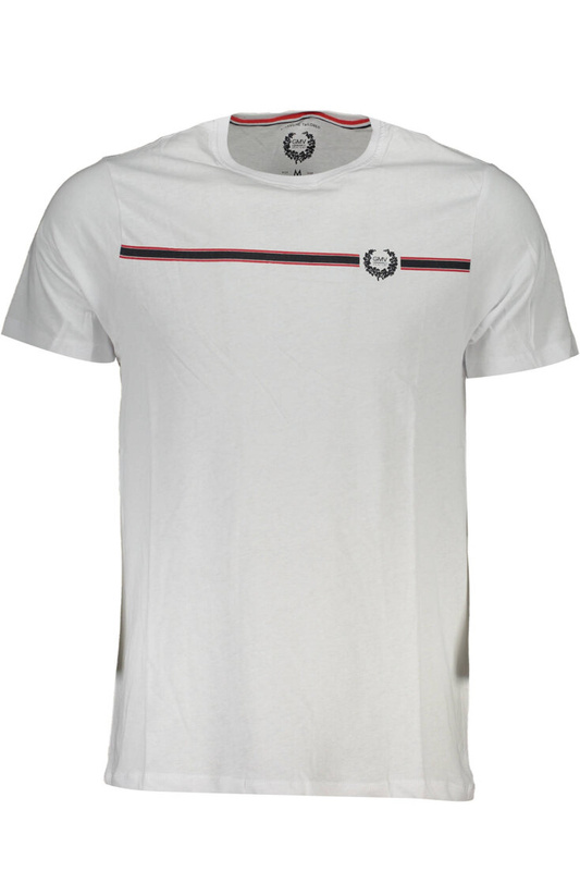 GIAN MARCO VENTURI MĘSKI T-SHIRT Z KRÓTKIM RĘKAWEM, BIAŁY