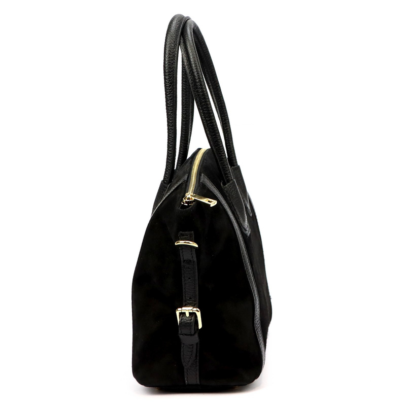 Vera Pelle damska shopperbag skóra naturalna zamszowa torebka na ramię