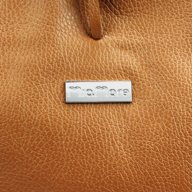 MiaMore Skórzana damska shopperbag duża torabka na ramię z kieszenią