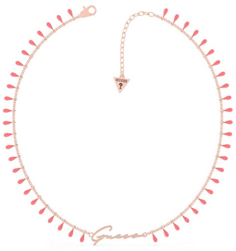 Biżuteria GUESS UBN70088. Naszyjnik, Kolor czerwony. Kobieta.