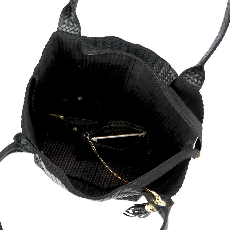 Vera Pelle damska shopperbag z dwoma etui torebka portfel skóra naturalna