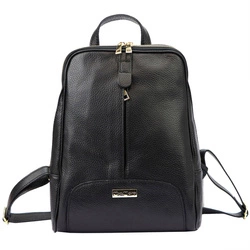 Damski miejski pojemny plecak z prawdziwej skóry z kieszeniami MiaMore