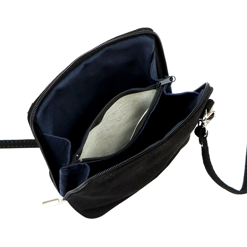 Barberinis Zamszowa skórzana mała damska listonoszka z organizerem na ramię