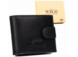 Skórzany męski portfel Wild N0035L-CHM RFID