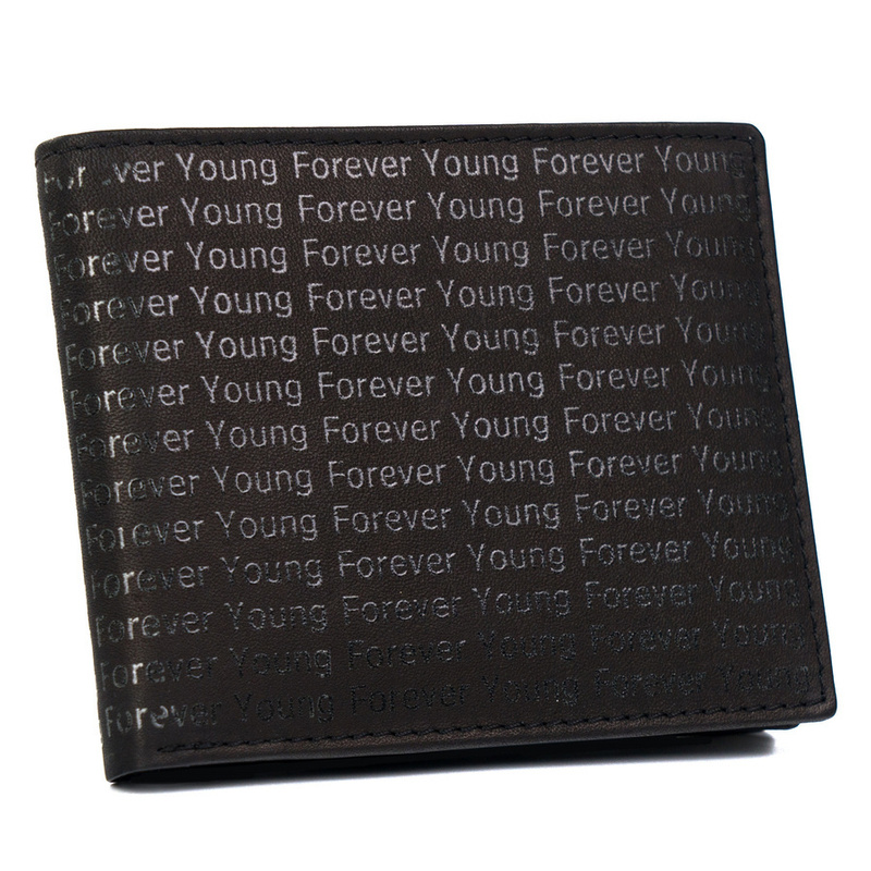 Skórzany portfel zdobiony monogramem - Forever Young