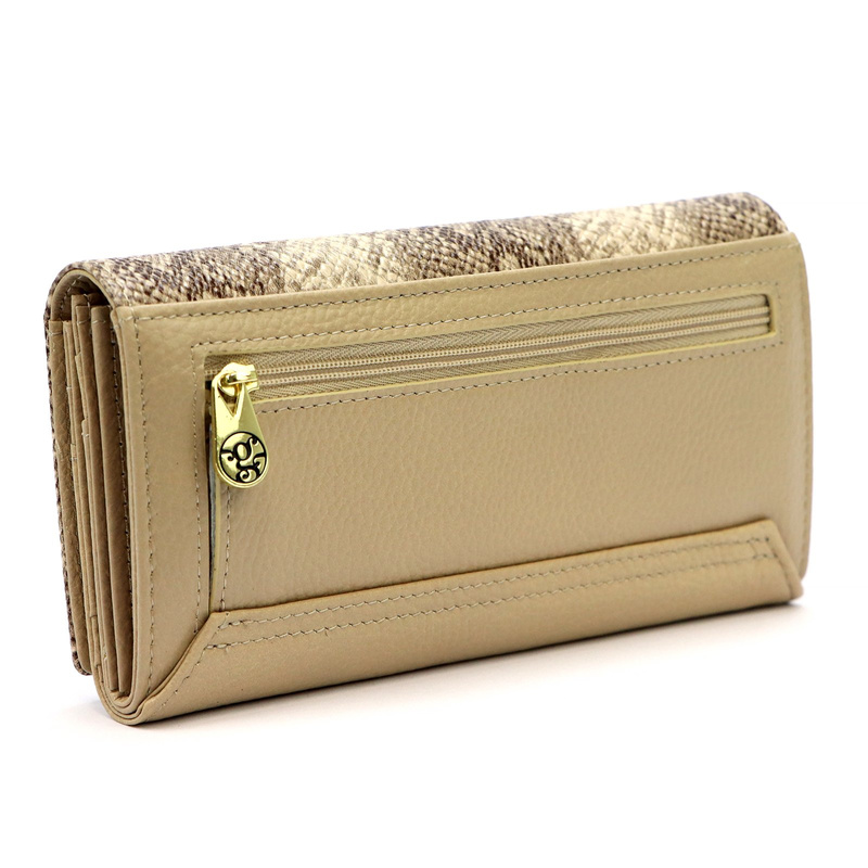 Klasyczny duży Skórzany damski portfel Gregorio