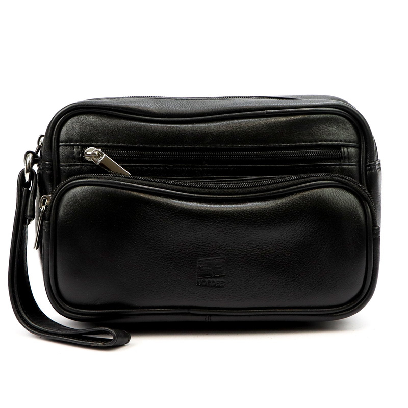 Nordee męska saszetka skóra naturalna torba do ręki z kieszeniami