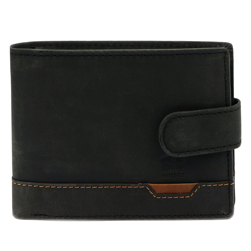 Nordee poziomy portfel skóra naturalna męski rozbudowana portmonetka