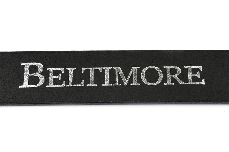 Beltimore skórzany licowy pasek męski czarny 3,5 cm E10 : Kolory - czarny, Rozmiar pasków - r.115-130 cm