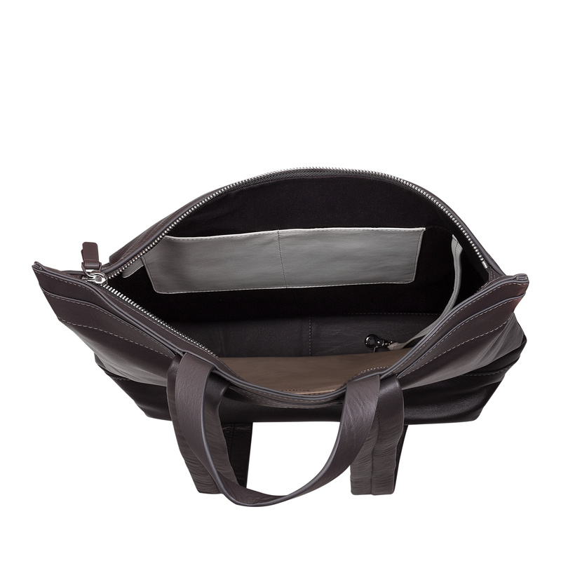 DuDu duży plecak na co dzień do pracy skóra naturalna z kieszeniami