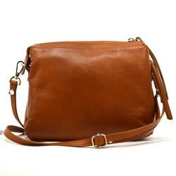 Skórzana mała damska listonoszka przez ramię 